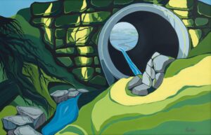 Obraz wykonany w technice mieszanej (olej i akryl) Katarzyny Poszwińskiej 