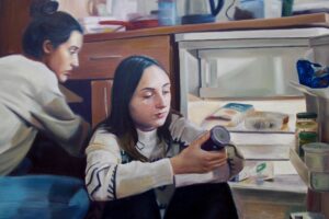 Galeria Wiele Sztuki, obraz olejny, scena rodzajowa w akademiku