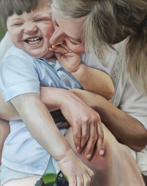 Galeria Wiele Sztuki, obraz olejny przedstawiający matkę z dzieckiem