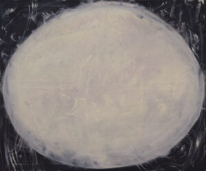 Galeria Wiele Sztuki, abstrakcyjny obraz olejny pod tytułem Ikona, namalowany przez studentkę gdańskiej ASP, Weronikę Preker.