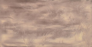 Galeria Wiele Sztuki, abstrakcyjny obraz olejny pod tytułem Pływ, namalowany przez studentkę gdańskiej ASP, Weronikę Preker