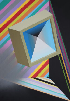 Galeria Wiele Sztuki, akrylowy obraz abstrakcyjny autorstwa dr hab. Marcina Kowalika pt. Celebryta.