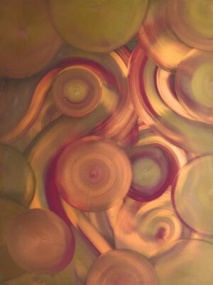 Na zdjęciu przedstawiony jest obraz akrylowy pod tytułem „Radość