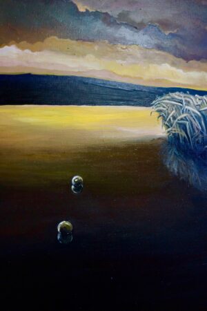 Na zdjęciu jest detal obrazu akrylowego autorstwa płockiej malarki Katarzyny Bąkowskiej-Roszkowskiej pod „Szczodruszka