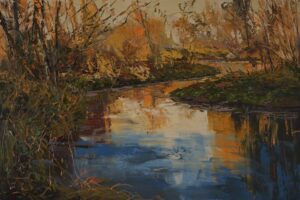 Daniel Gromacki malarstwo olejne Rzeka Wieprz pejzaż Galeria Wiele Sztuki sprzedaż sztuki online