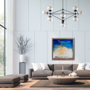 Aranżacja salonu z obrazem 