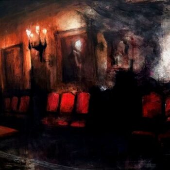 Obraz w technice mieszanej (farba olejna i tusz na płótnie) pod tytułem 'Maj' autorstwa Marcela Brańskiego, dostępny w ofercie internetowej Galerii Wiele Sztuki. Polska sztuka współczesna, malarstwo olejne.